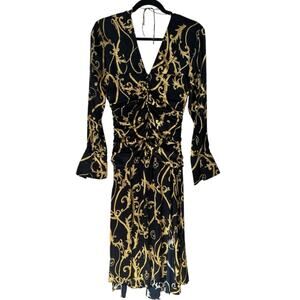 Ganni Baroque Print Silk Blend Dress Size XS ( 34 )